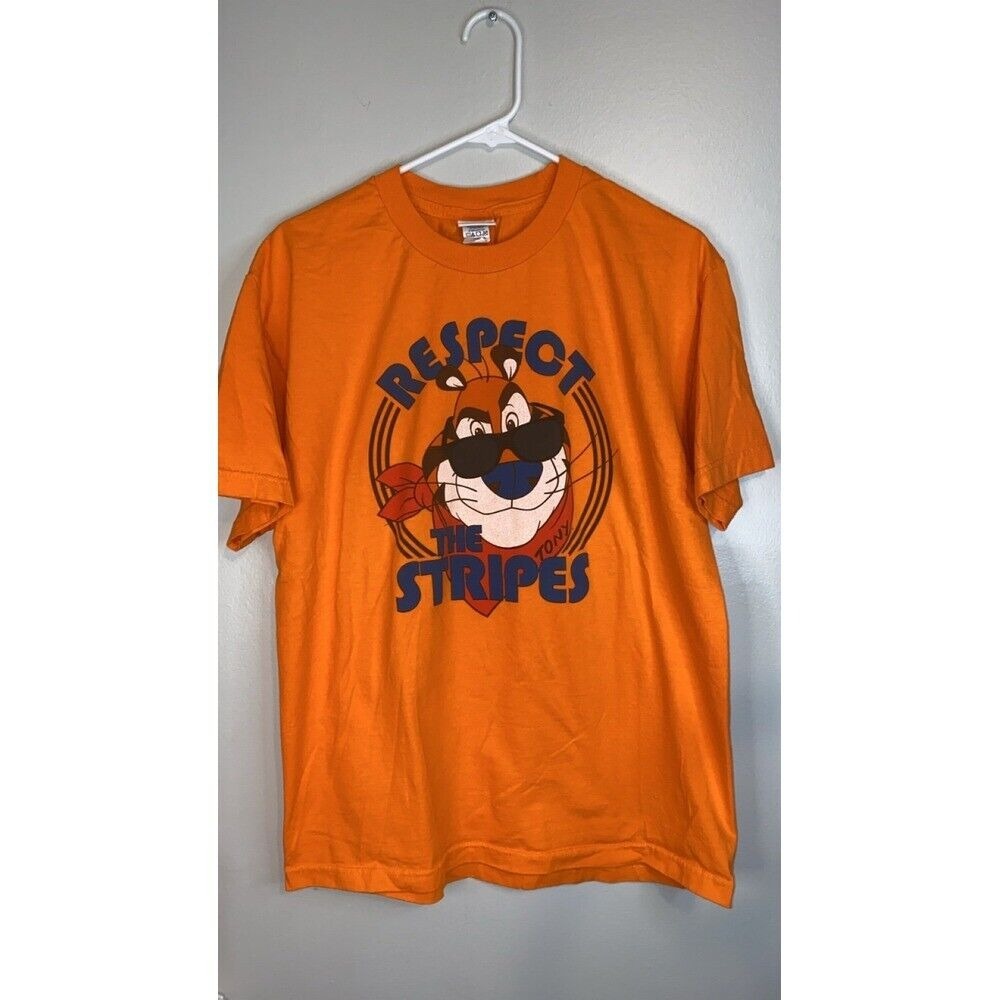 Vintage Tony The Tiger Shirt Adult L Orange Frosted‎ Flakes Cereal Mascot Promo